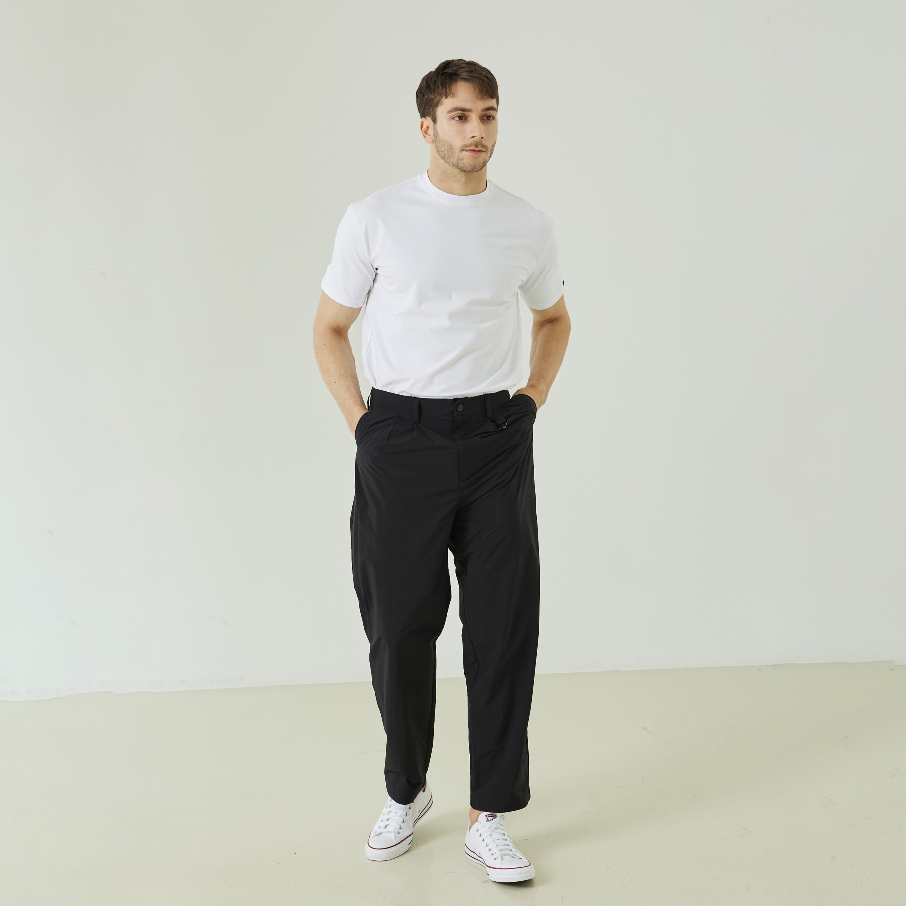 에르비노 나일론 핀턱 팬츠 - 상세 이미지 2