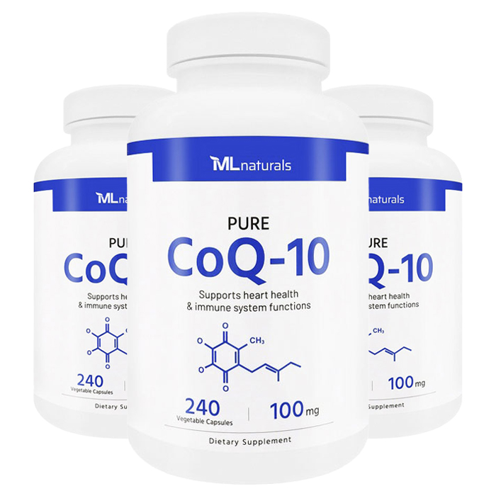 마이라이프내추럴스 퓨어 코큐텐 CoQ-10 100mg 베지터블 캡슐, 240정, 3개 : TAERIM