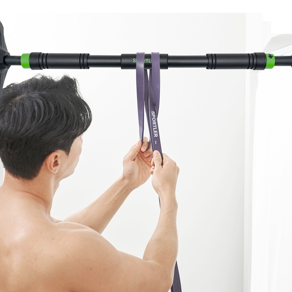 스포틀러 풀업밴드 2단계 턱걸이 철봉 근력 튜빙 라텍스 운동 스포츠 헬스 탄력 고무밴드