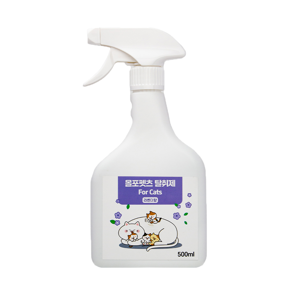 고양이 오줌 냄새 제거 화장실 모래 탈취제 /올포펫츠 라벤더향 500ml