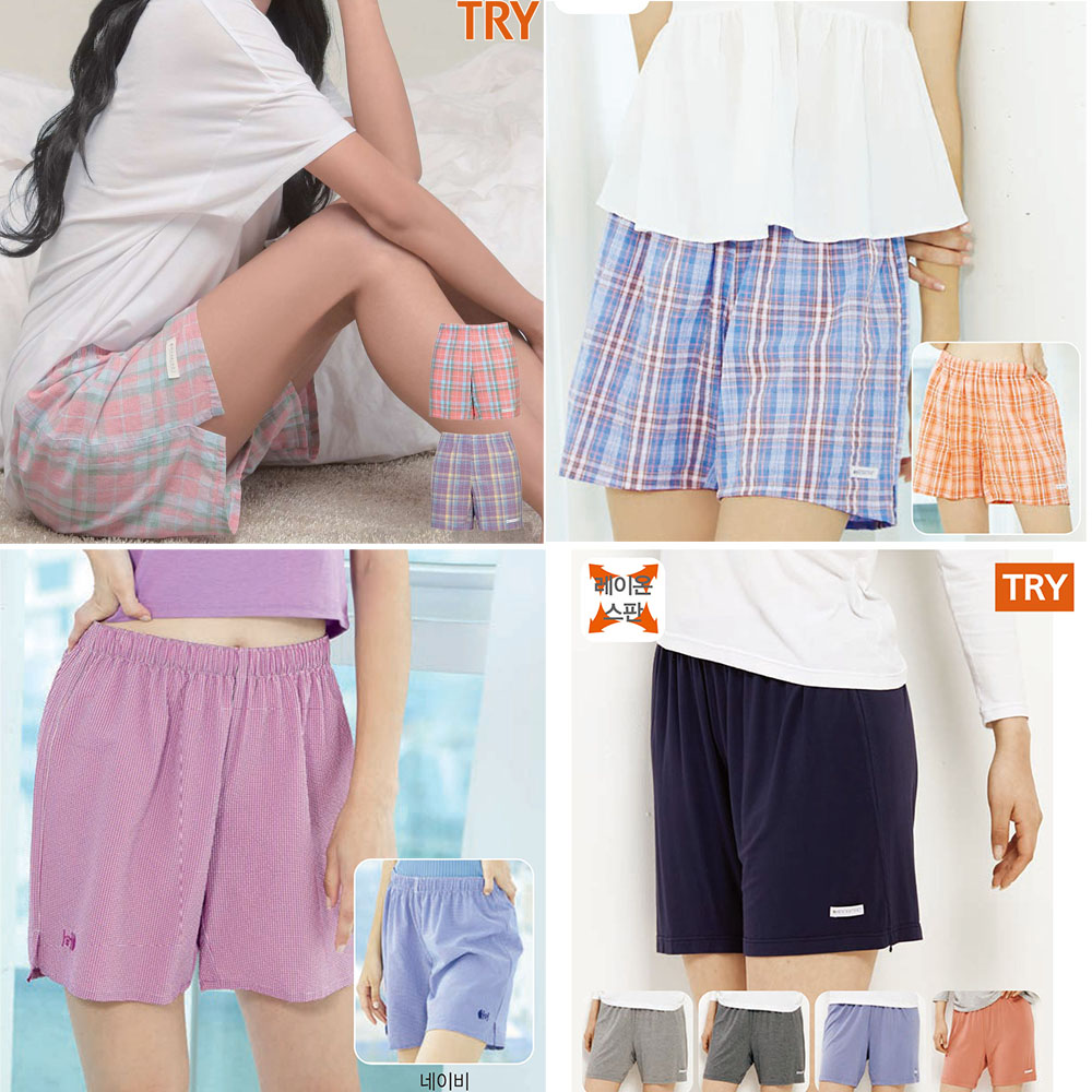 여성트렁크 팬티 순면 여자사각 수면팬티 트라이 제품 이미지