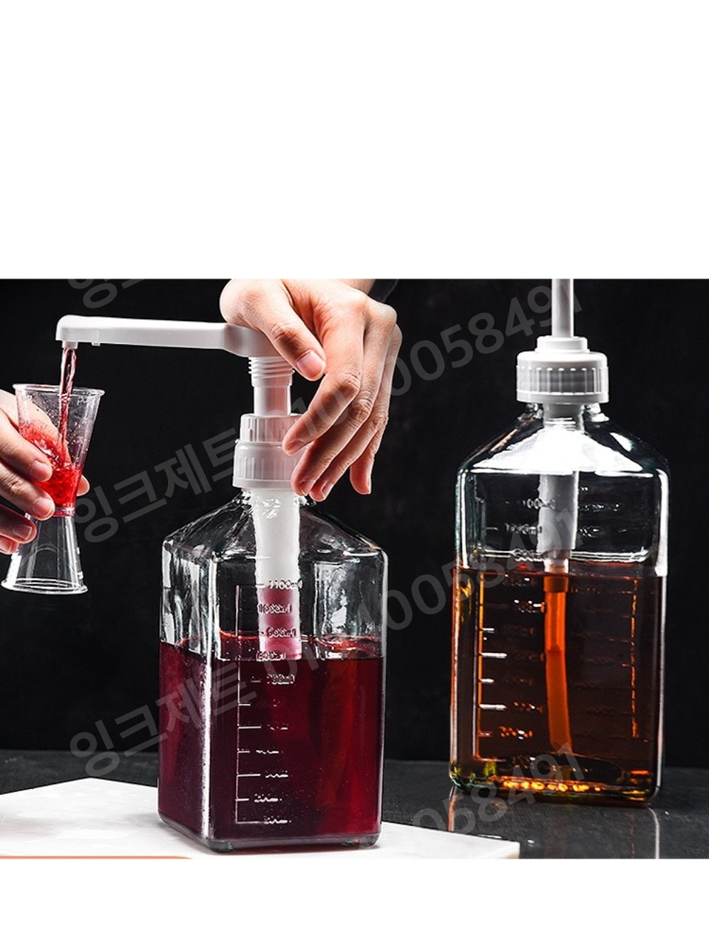 카페 시럽통 플라스틱 꿀 프레스 카페 헤드 상업용 수납 - 상품 이미지