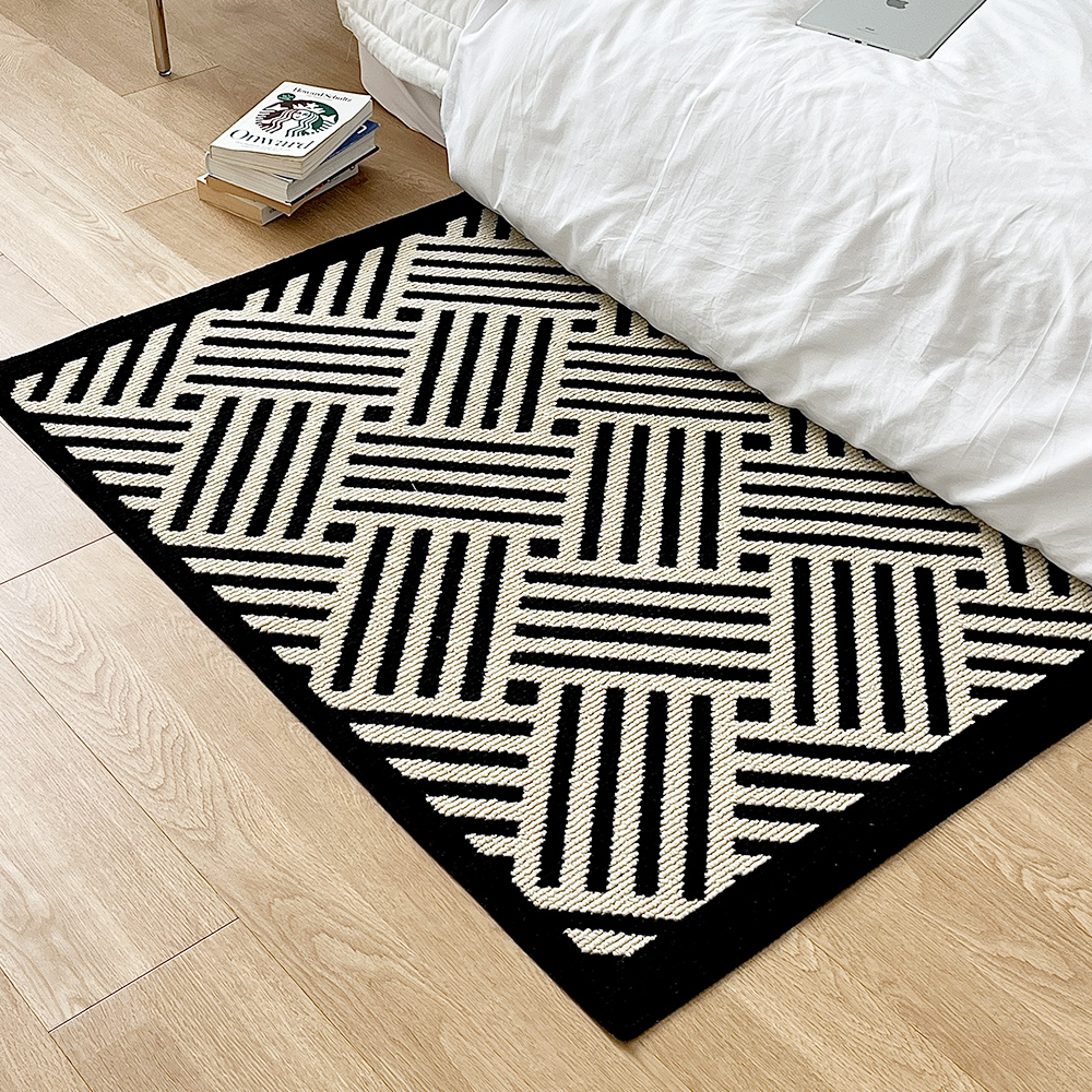 온마이무드 인테리어 러그 100x120cm 거실 침실 사계절 소파 디자인 카페트 - 메인 이미지