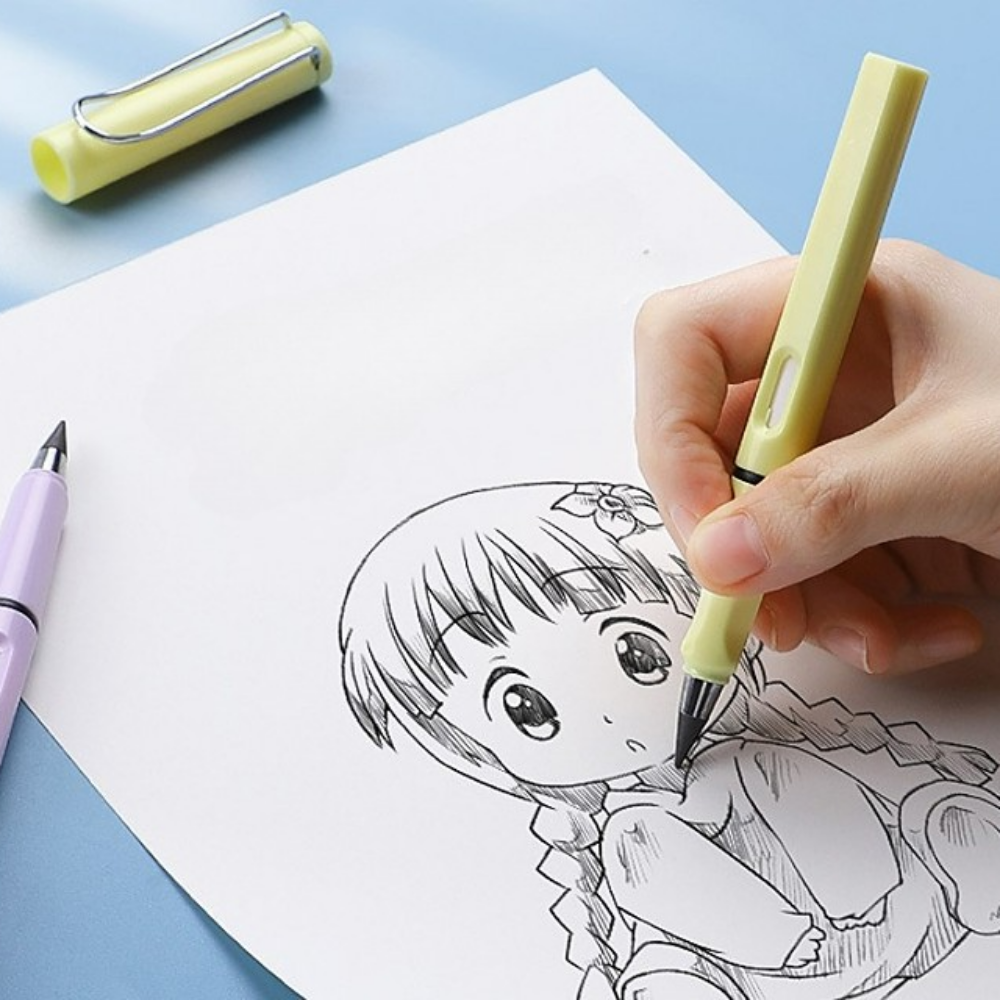 무한 연필 4p 세트 만년 깍지않는 닳지않는 반영구 무한펜 수능 무제한 안닳는 안깍는 - 상품 이미지