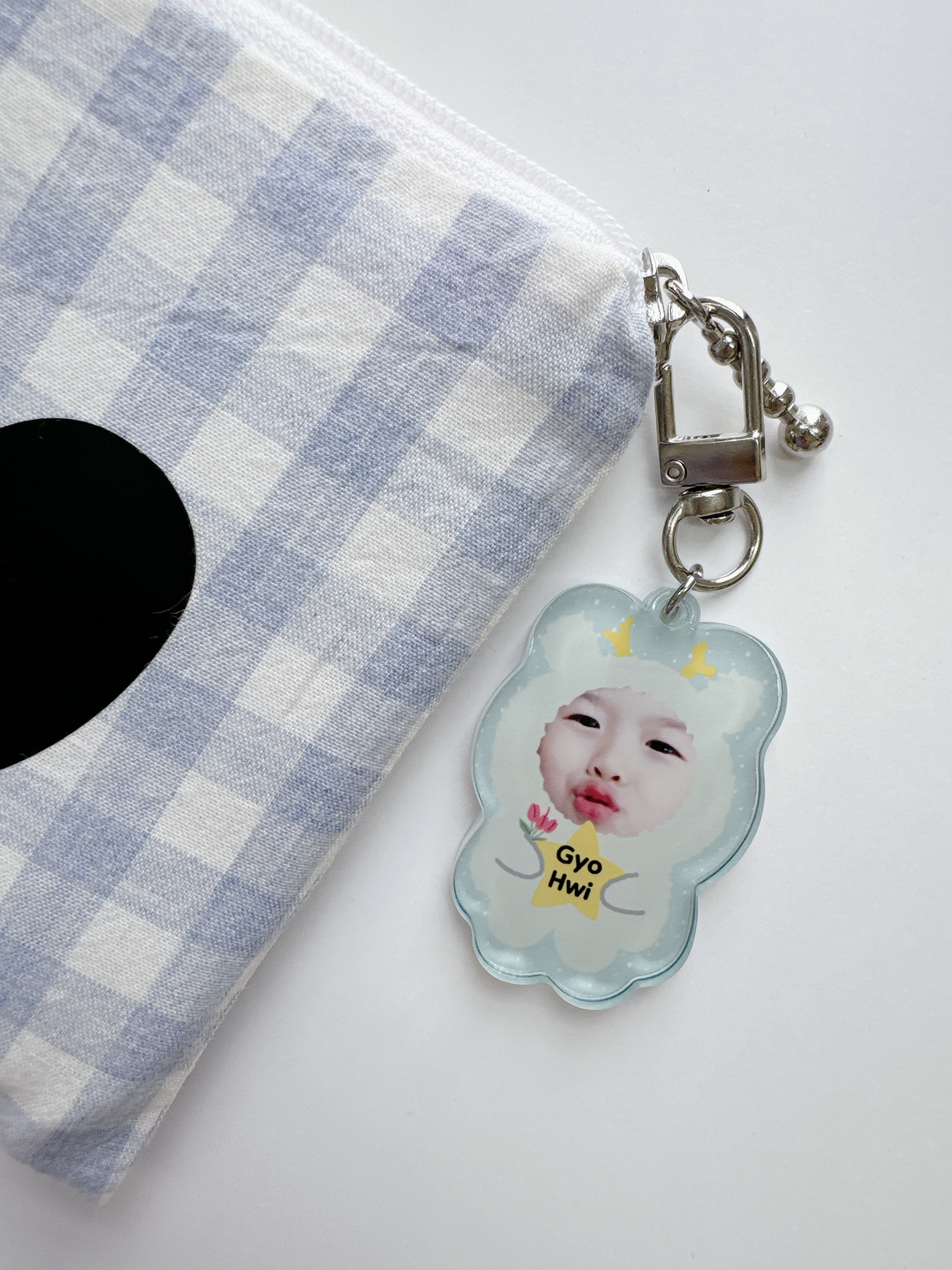 대두 포토 키링 네임택 이름표 유치원 어린이집 준비물 고리 가방 키홀더 굿즈 아크릴 네임 이미지 6
