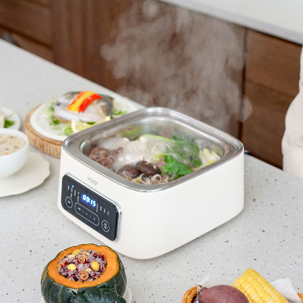 보아르 다이닝 스텐 만능 전기 찜기 스팀 고구마 만두 계란 호빵 달걀 삶는기계