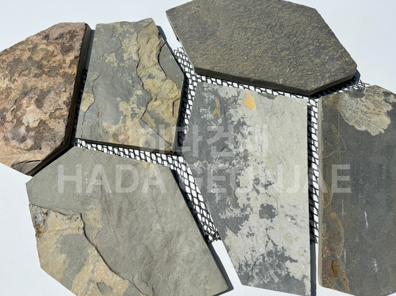 판암망바닥재 판석바닥타일 혼합색상 / 하다건재