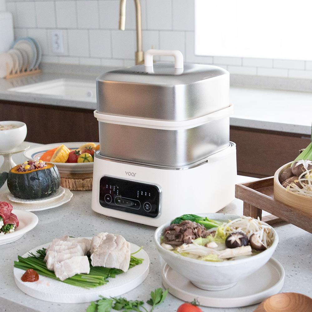 보아르 다이닝 스텐 만능 전기 찜기 스팀 고구마 만두 계란 호빵 달걀 삶는기계