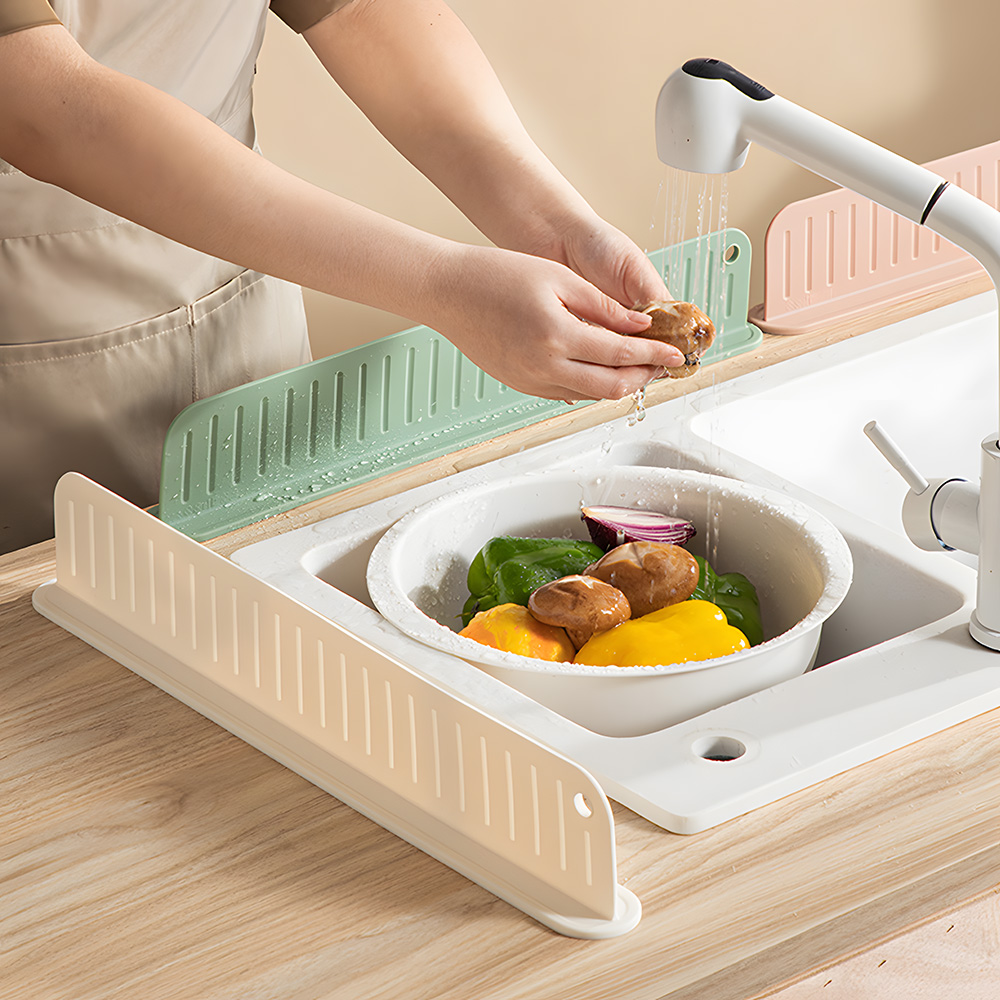 노티어 실리콘 싱크대물막이 싱크대가림막 설거지 물튀김방지 처마형 물받이