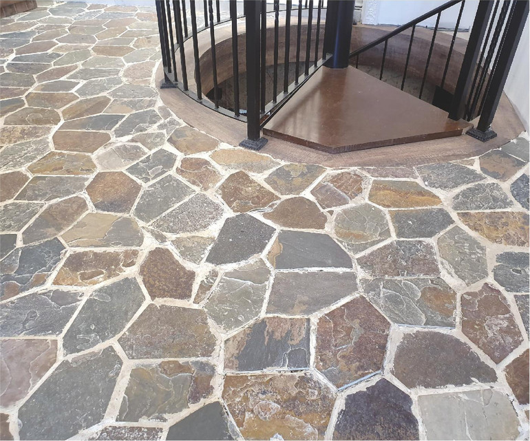 판암망바닥재 판석바닥타일 혼합색상 / 하다건재