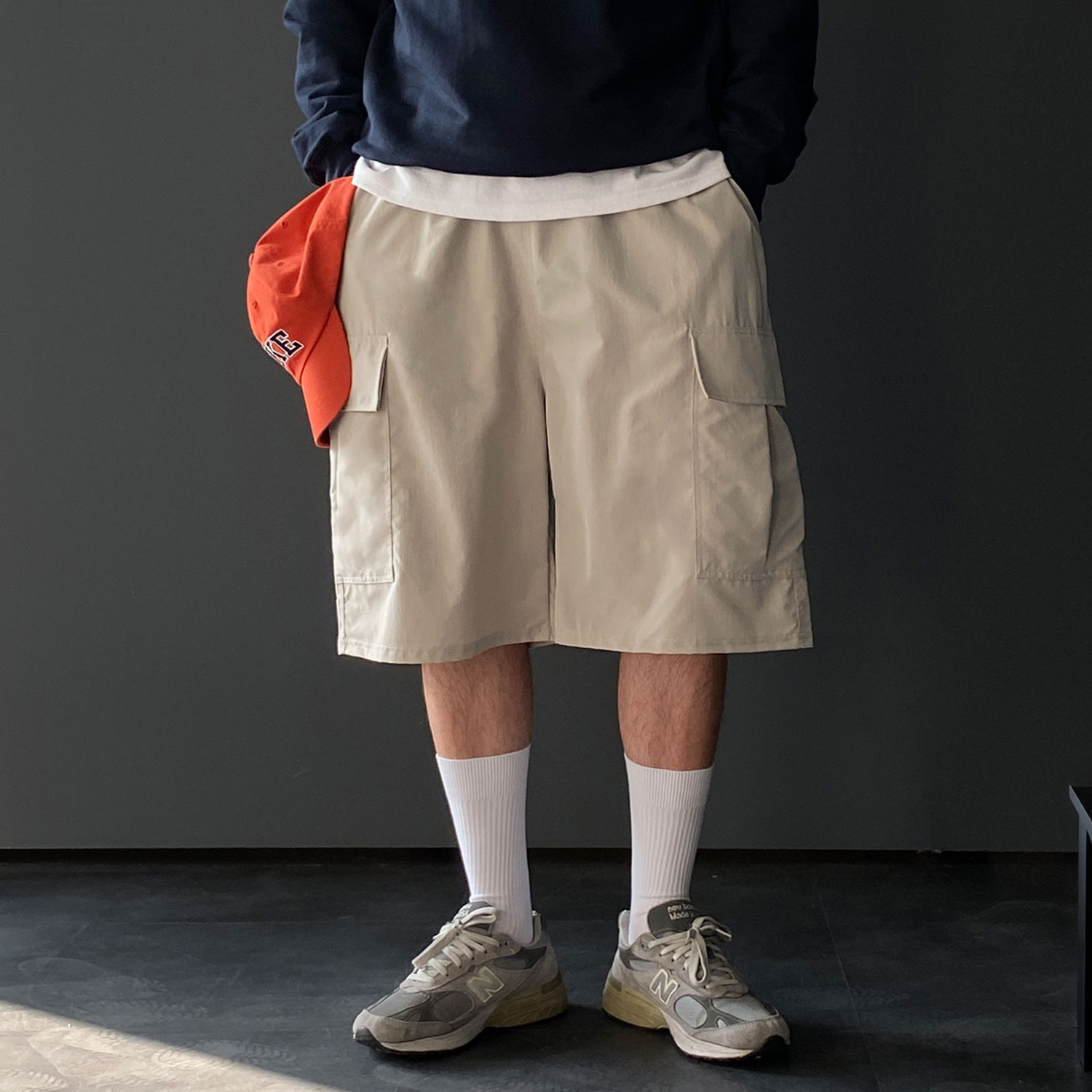 카고반바지 남자버뮤다팬츠 6부 나일론반바지 벌룬팬츠 - 상품 이미지