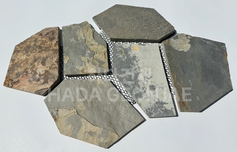 판암망바닥재 판석바닥타일 혼합색상 / 하다건재 시공사례