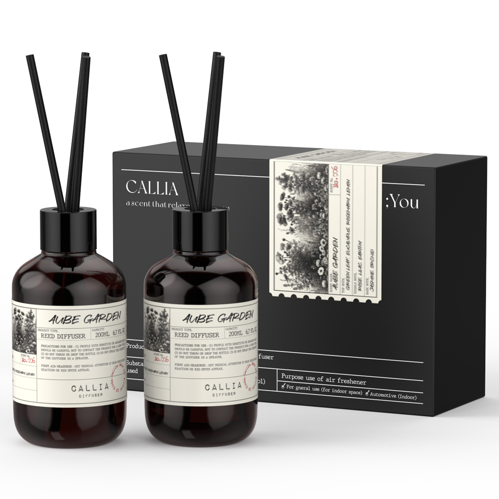 200ml 1+1 칼리아 디퓨저 꽃집향 코튼 비누 편백나무 히노키 우디 숲 장미 8종 택 - 상세 이미지 4