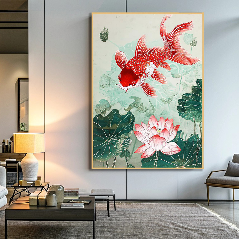 연꽃의서정 A1 59.4X84.1cm 무광골드 알루미늄액자 연꽃그림 - 상세 이미지 2