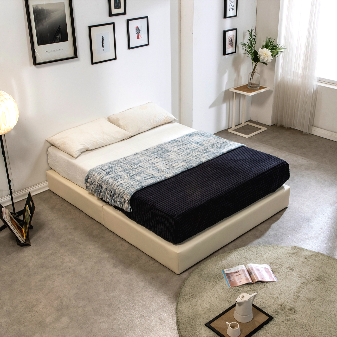 바니 평상형 침대프레임 파운데이션 받침대 저상형 무헤드 침대 깔판