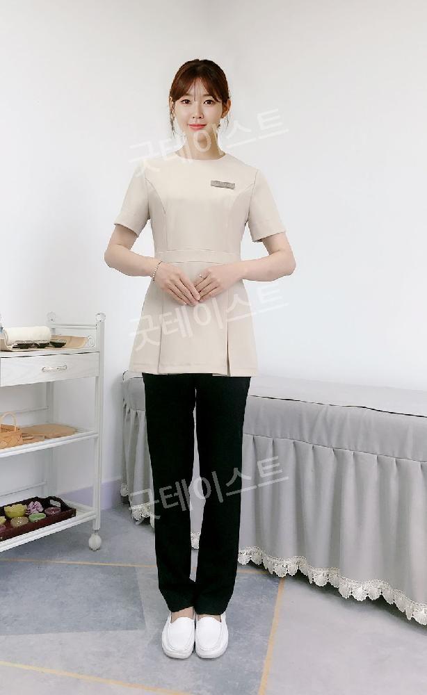 미용실 헤어샵 마사지샵 뷰티샵 반영구 유니폼 근무복 반팔 에스테틱 피부관리사 단체복 작업복 이미지 6