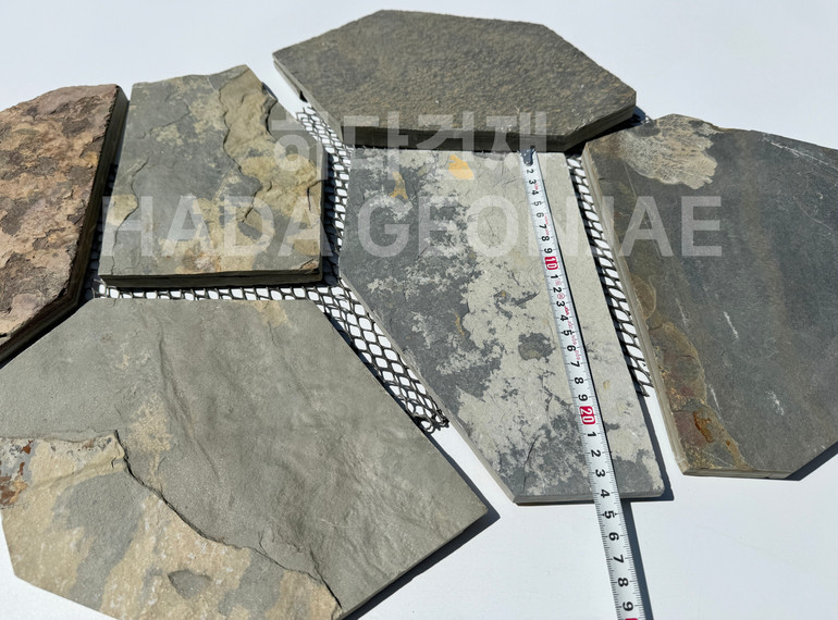 판암망바닥재 판석바닥타일 혼합색상 / 하다건재