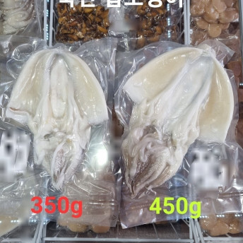 국내산 손질 자연산 활 생물 갑오징어 손질해서 1마리 진공포장
