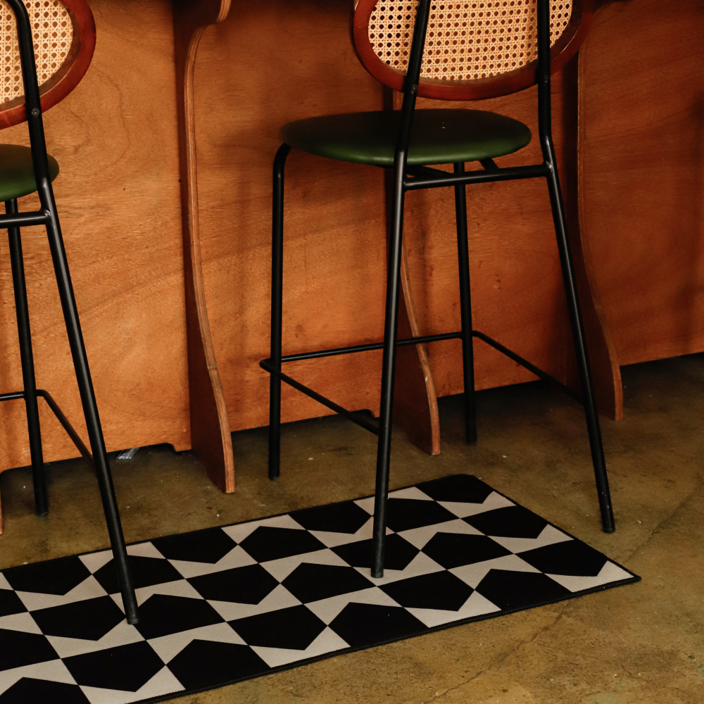 [에모프] 비비 체커보드 도어매트 주방 발매트 현관러그 50x70