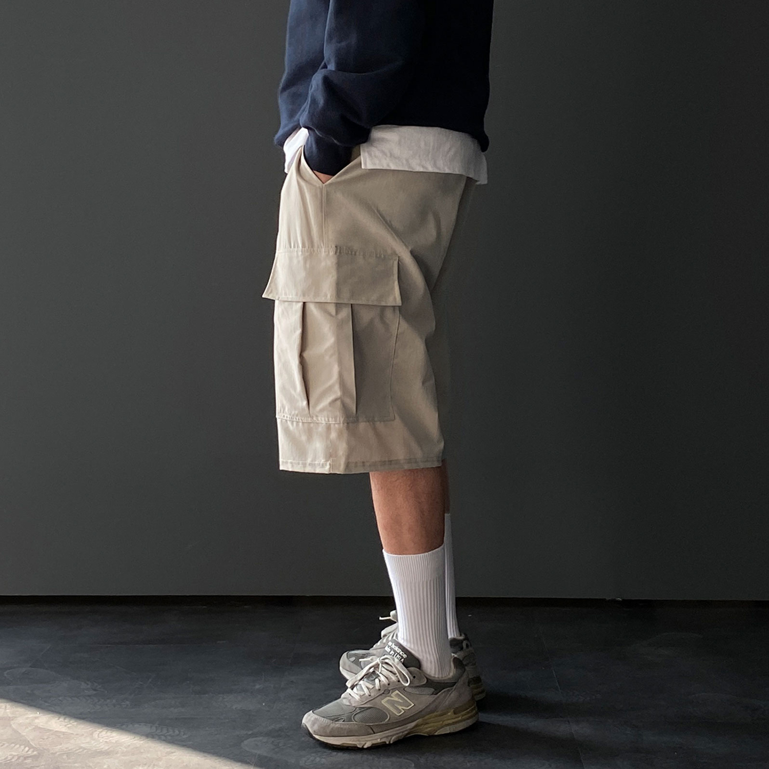 카고반바지 남자버뮤다팬츠 6부 나일론반바지 벌룬팬츠 - 상세 이미지 2