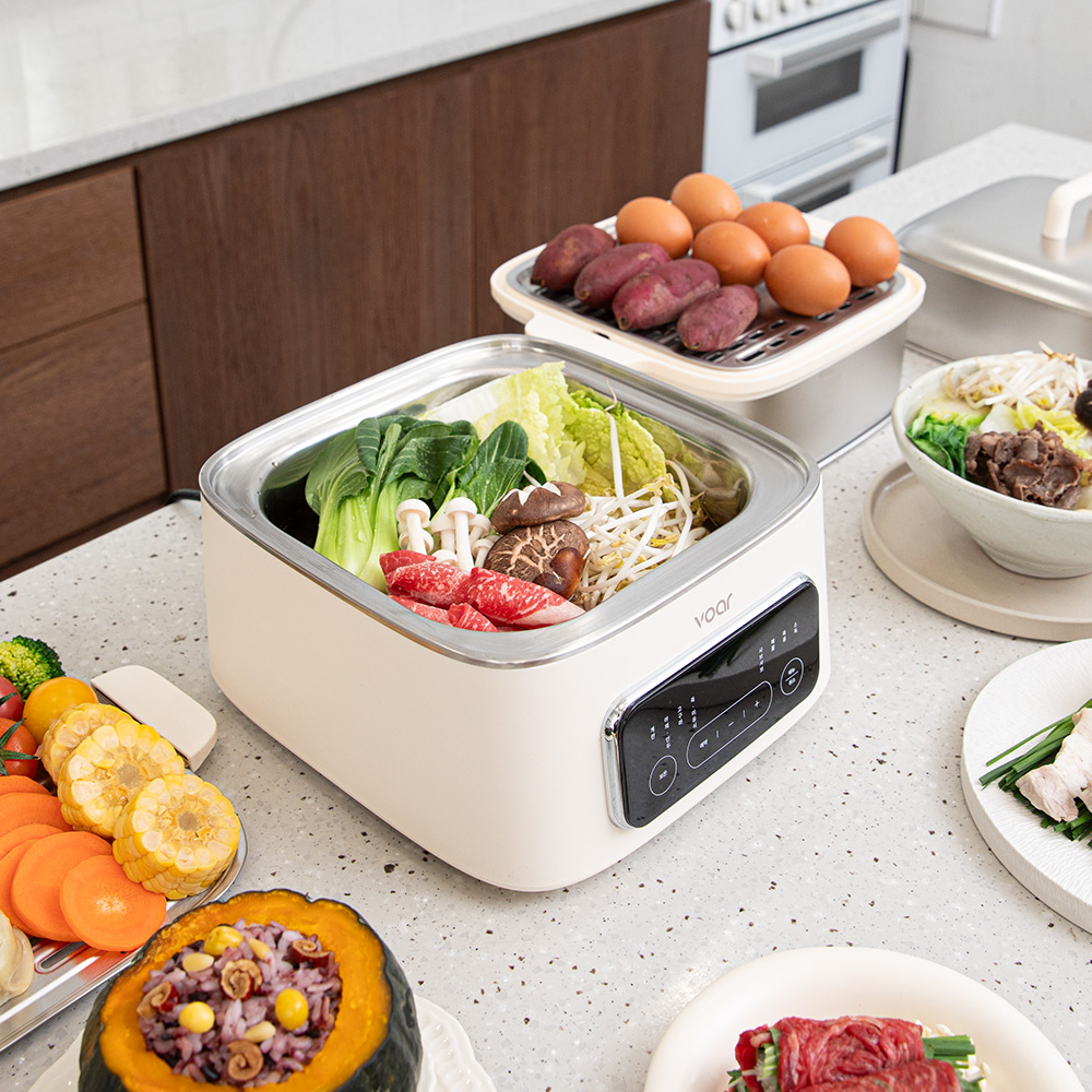 보아르 다이닝 스텐 만능 전기 찜기 스팀 고구마 만두 계란 호빵 달걀 삶는기계