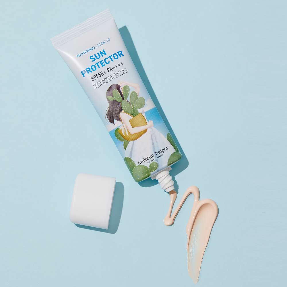 메이크업헬퍼 선인장 무기자차 화이트닝 톤업 선 프로텍터 SPF50+/PA4+ - 상세 이미지 2