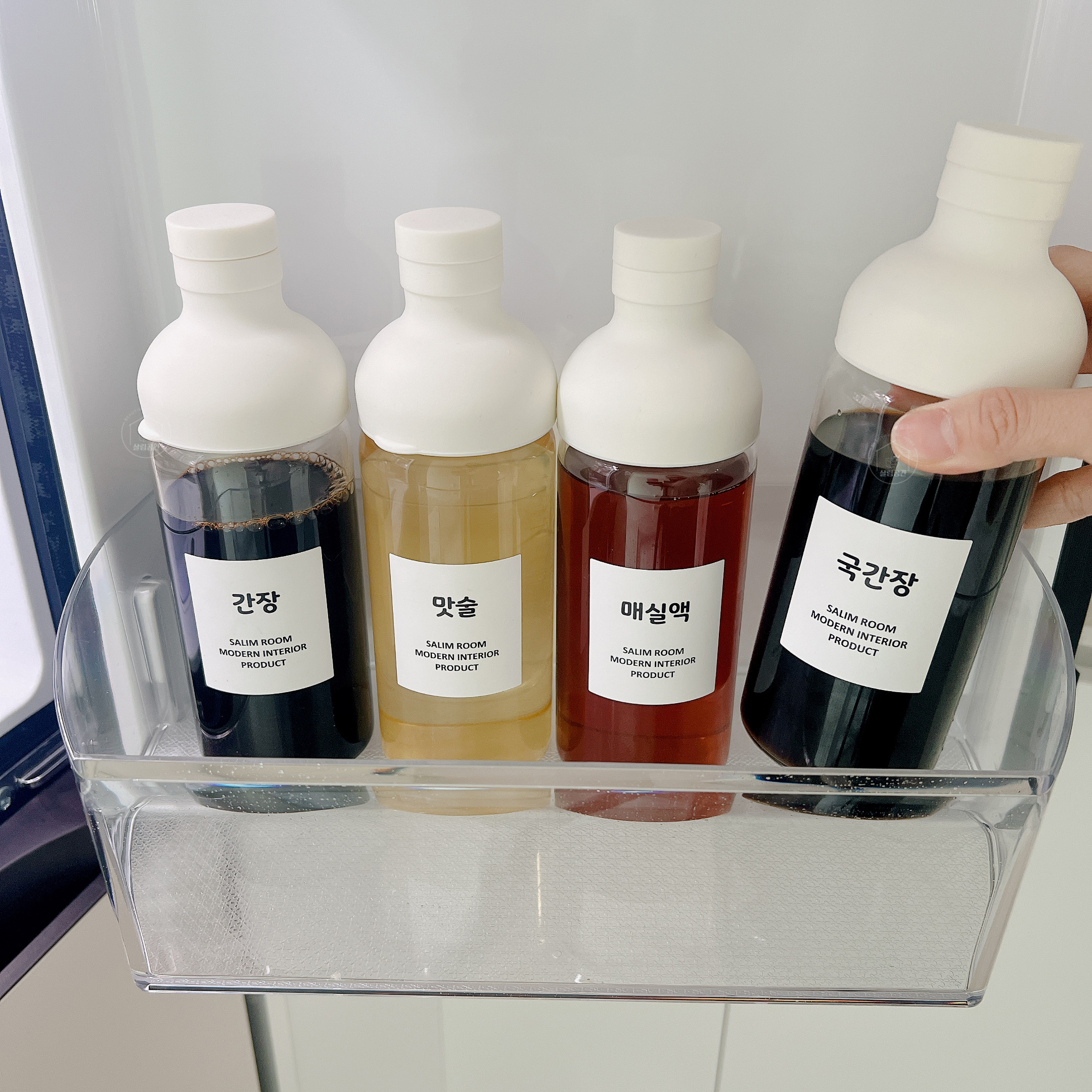 실리콘 기름병 오일 소스 양념 호리 유리병 400ml 이미지 8