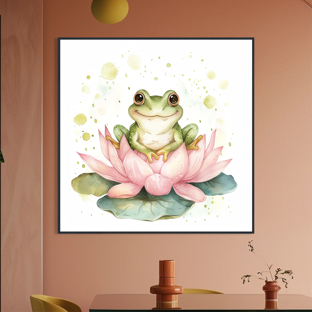 황금 두꺼비 80x80cm 무광골드 알루미늄 액자 - 상세 이미지 3