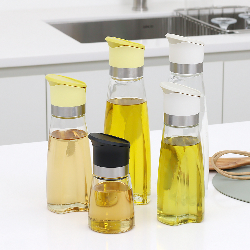 자동개폐 양념통 시노글라스 오일병 참기름 소스통 간장병 160ml 1p 이미지 2