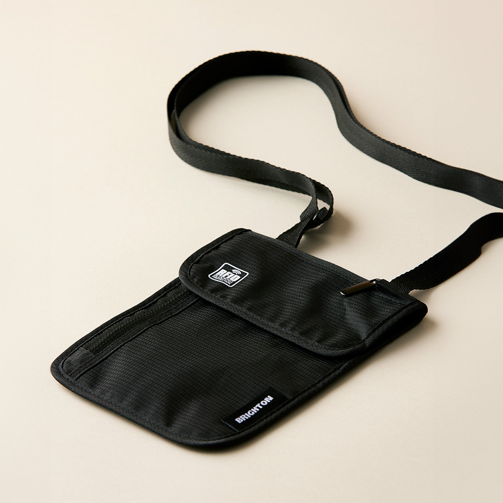 브라이튼 RFID차단 목걸이형 지갑 해외 여행 안전 도난 방지 안티스키밍 넥 파우치