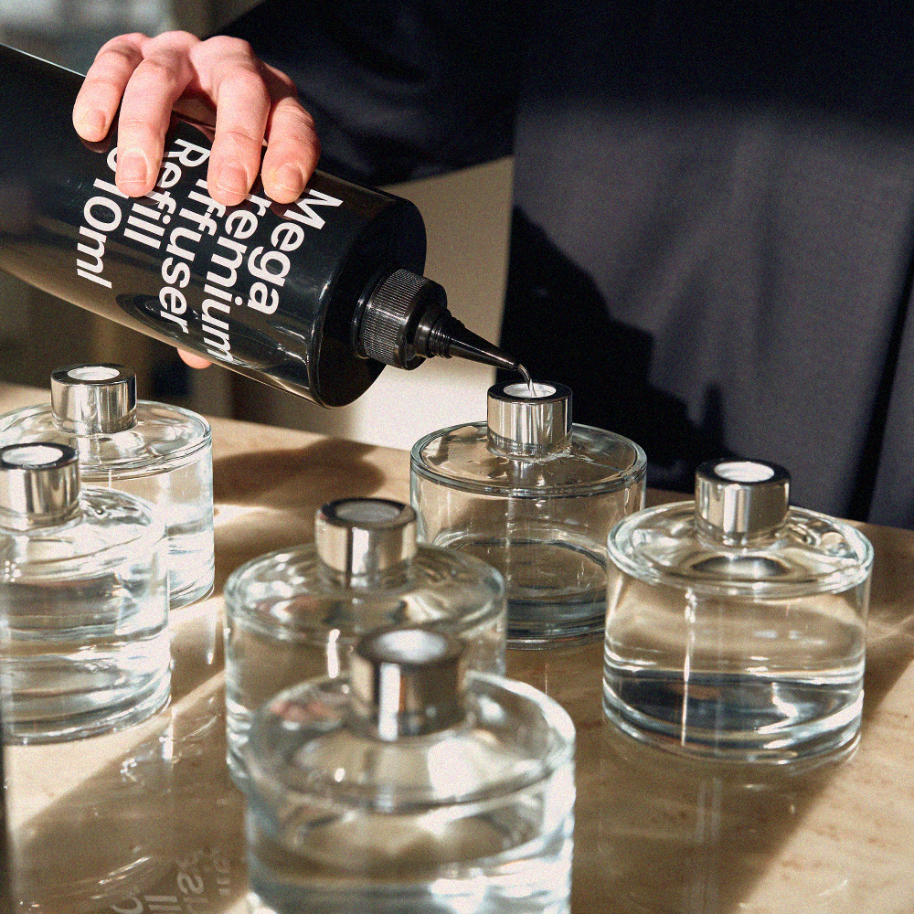 헤트라스 메가 프리미엄 대용량 디퓨저 리필 1,010ml 실내방향제 인테리어 사무실 블랙체리