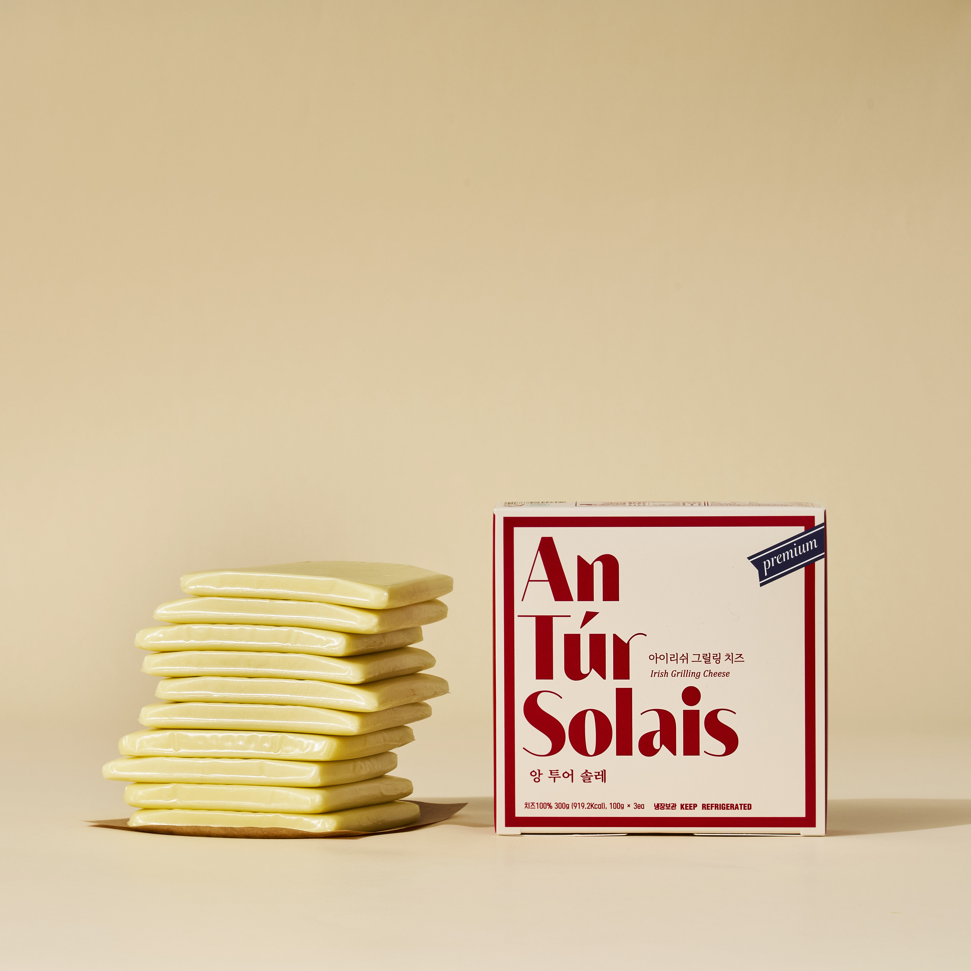 앙투어솔레 아일랜드 구워먹는 치즈 300g 자연방목 목초유 100% 슬라이스 x 3장 - 상세 이미지 4