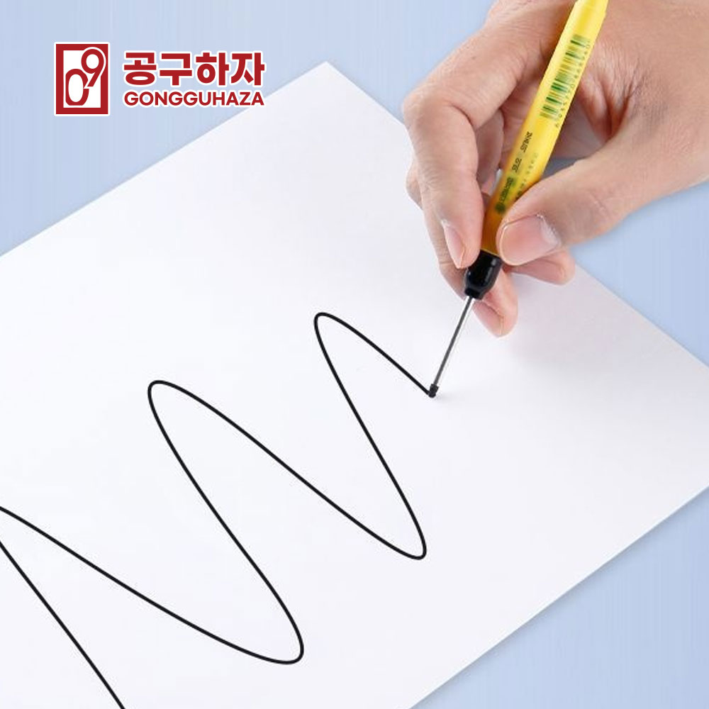공구하자 딥홀 롱팁 유성 목재 유리 플라스틱 금속 마킹펜 검정 33mm 이미지 3
