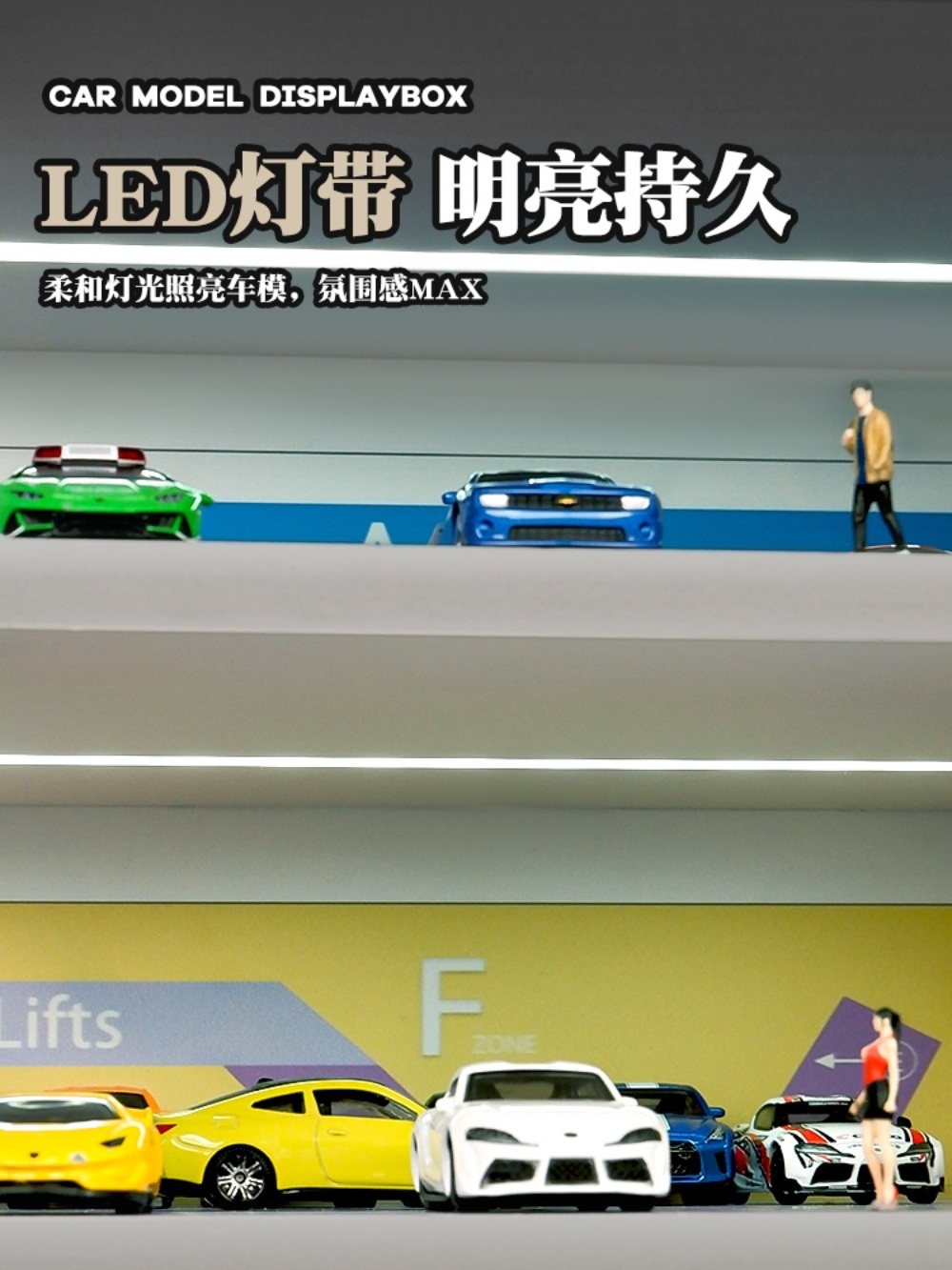 미니카정리대 선반 정리함 진열장 장난감 자동차 정리 주차장 다용도 수납장 - 상세 이미지 5