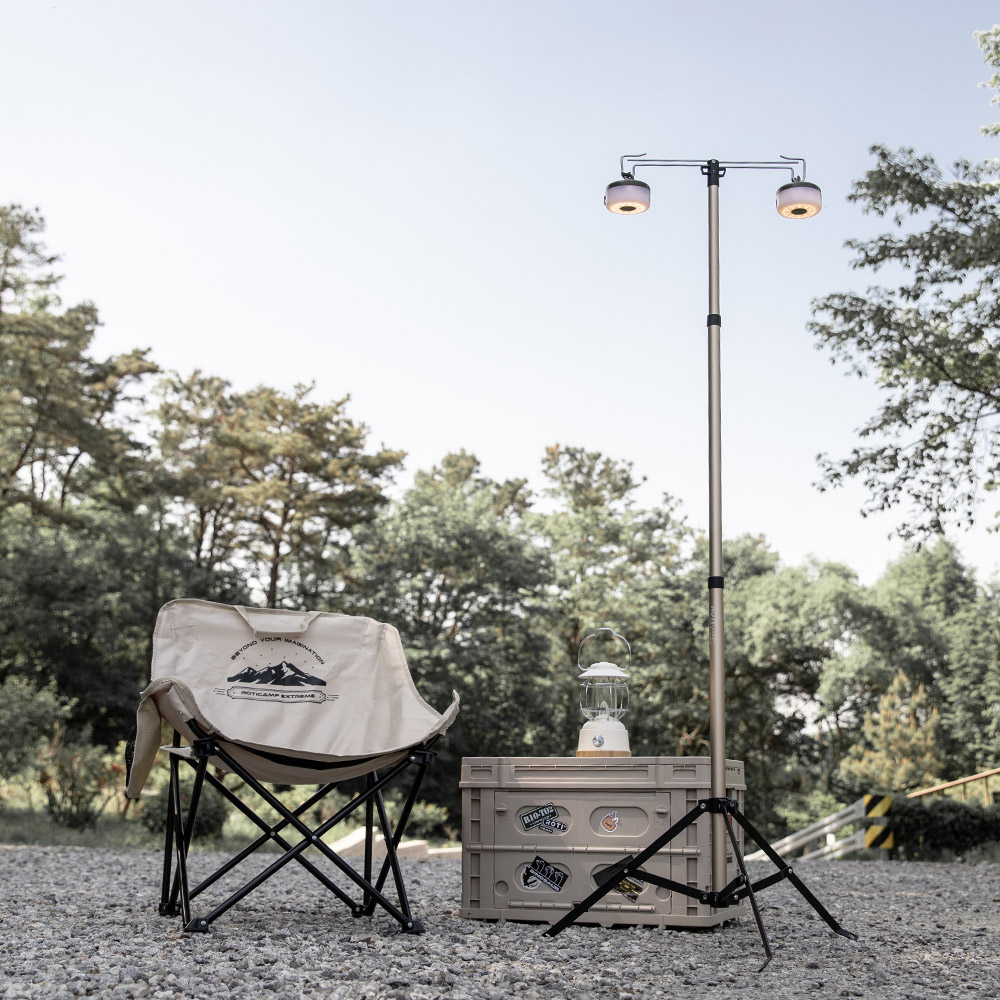 로티캠프 랜턴 걸이 스탠드 파일드라이버 조명 거치대 캠핑 RCLS-108