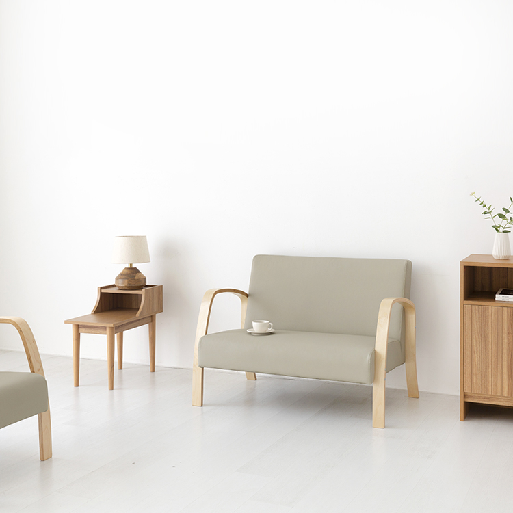 벤우드 2인 소파 YC12AD 내추럴/웜그레이, 2인용