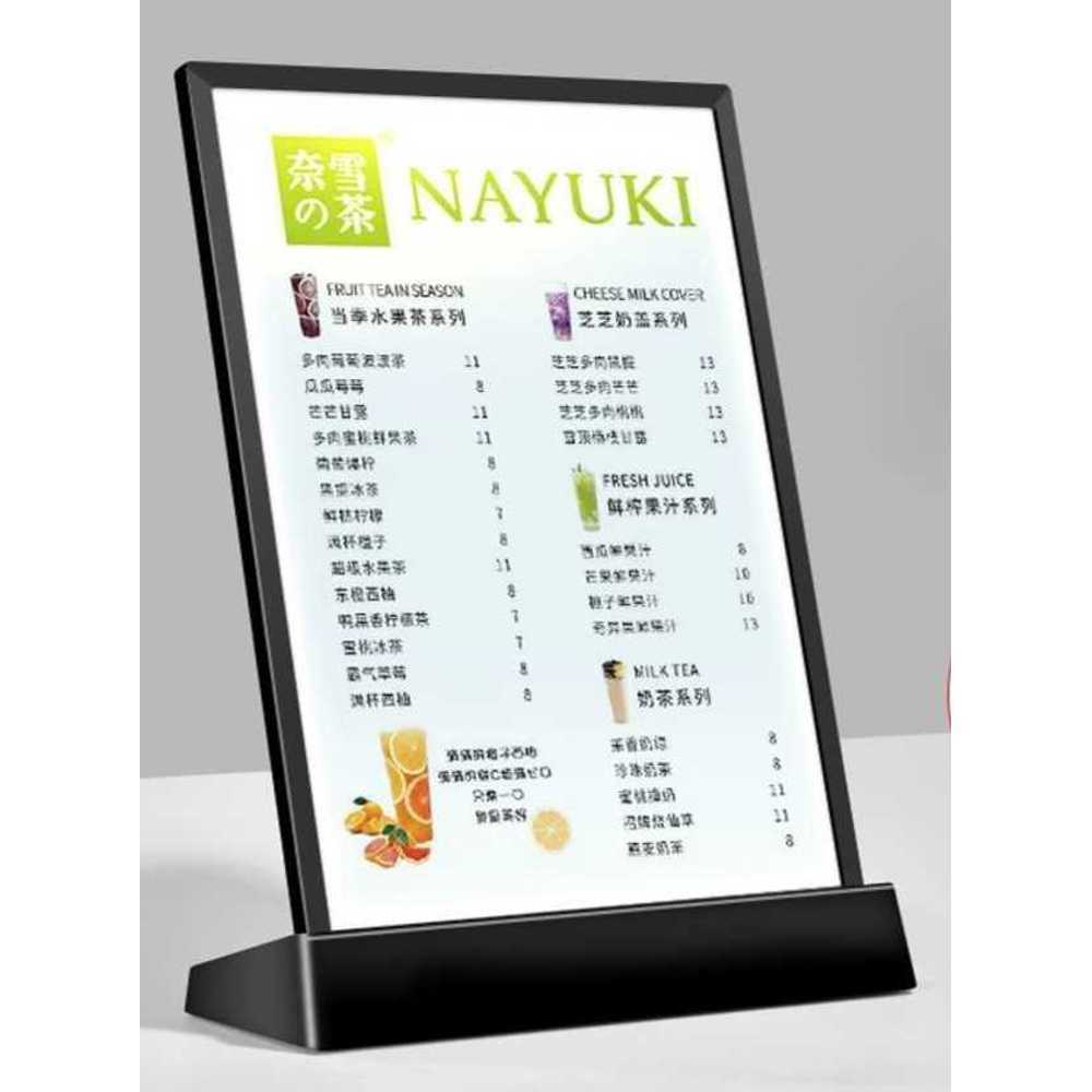 LED 메뉴판 A4 조명 테이블 안내판 광고판 배너 USB - 상품 이미지