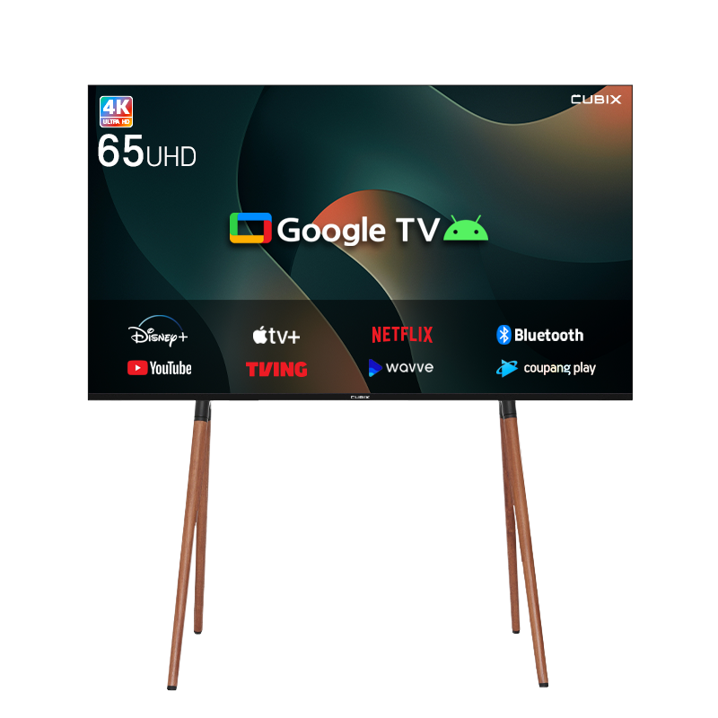 이젤큐빅스 165cm(65인치) TV 구글 스마트 4K UHD 인테리어 1등급 기사방문설치 - 상세 이미지 2
