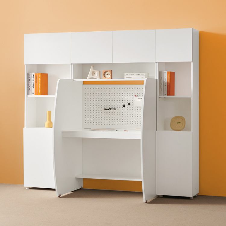 e스마트 와이즈 칸막이 수납 독서실책상 1000+타공판 포함