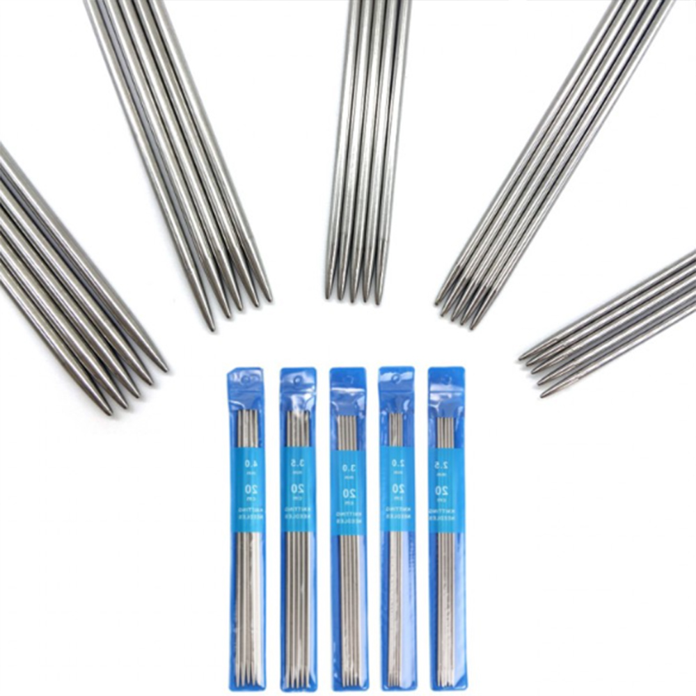 5개입 세트 스텐 바늘 2mm 2.5mm 3mm 3.5mm 4mm 대바늘 뜨개질 용품 - 상품 이미지