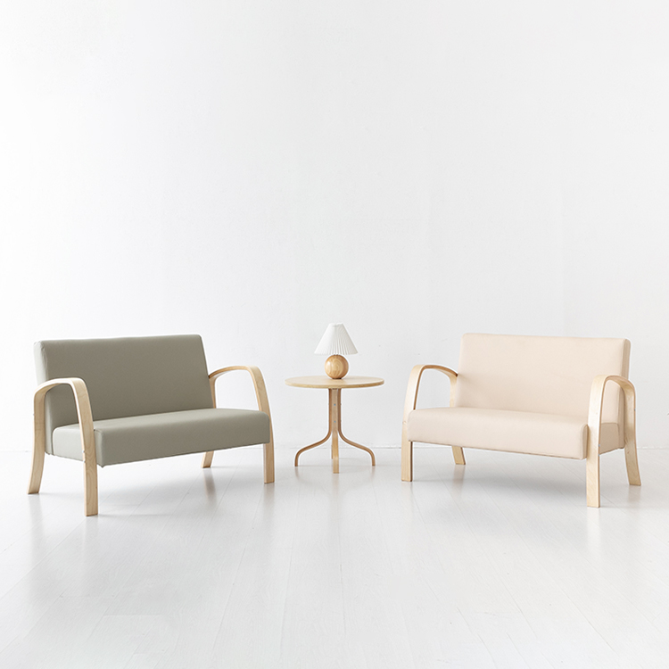 벤우드 2인 소파 YC12AD 내추럴/웜그레이, 2인용