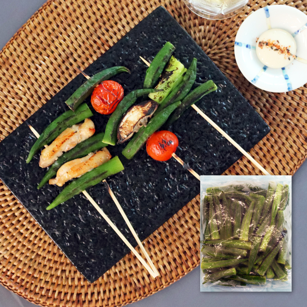 (1+1) 오지상구루메 냉동 오크라 1kg + 1kg (500g x 4ea) 냉동야채 낫또 토핑 오쿠라 - 메인 이미지