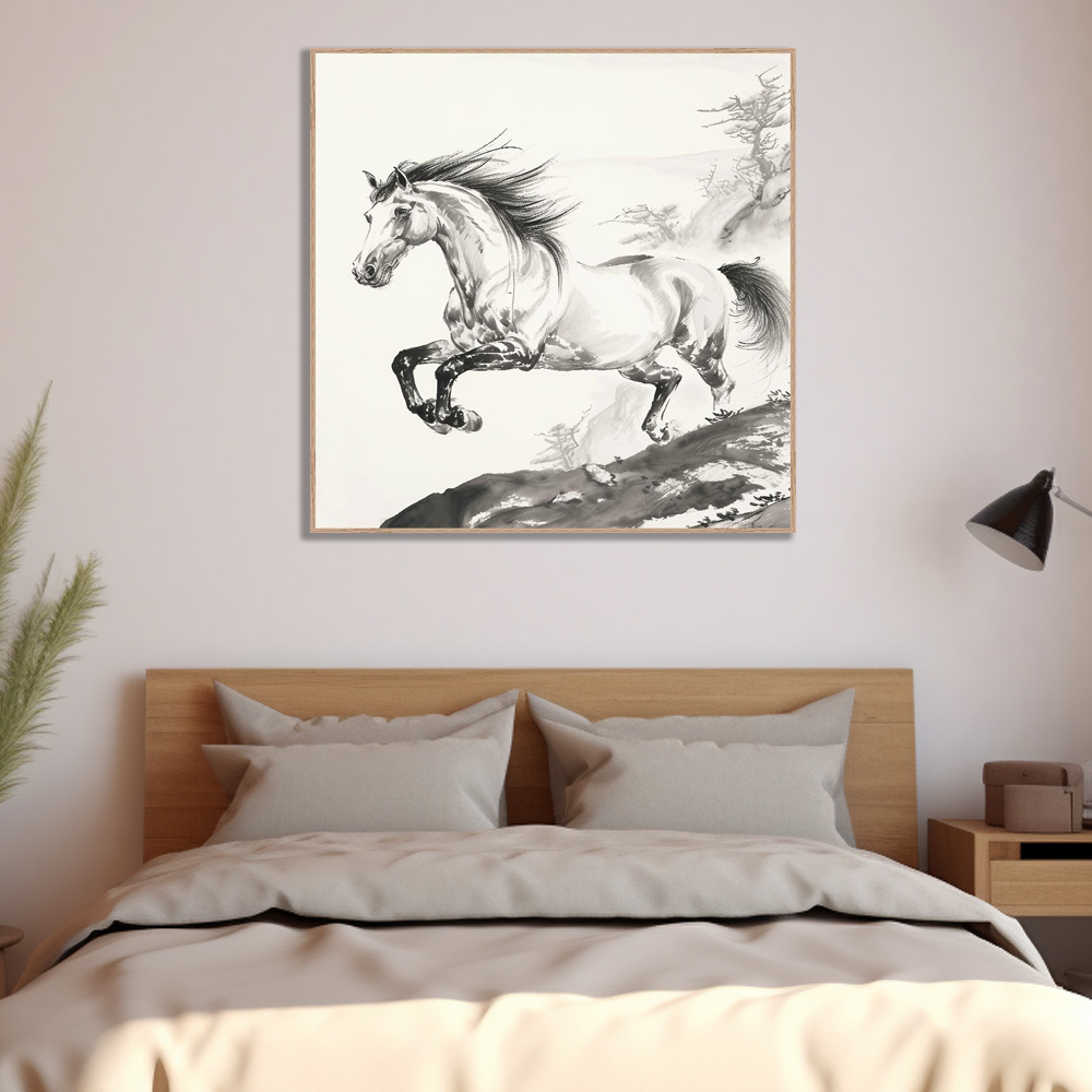 쥐 (자) 45x45cm 무광골드 알루미늄액자 십이지그림 이미지 7