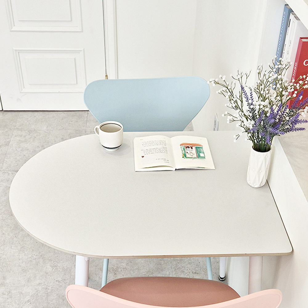 하이 반원 세라믹 테이블 포세린 식탁 카페티테이블 2인 800mm, 화이트