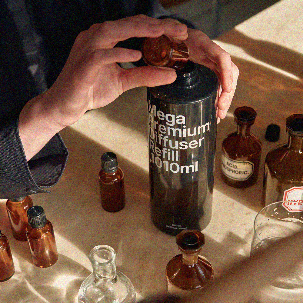 헤트라스 메가 프리미엄 대용량 디퓨저 리필 1,010ml 실내방향제 인테리어 사무실 블랙체리