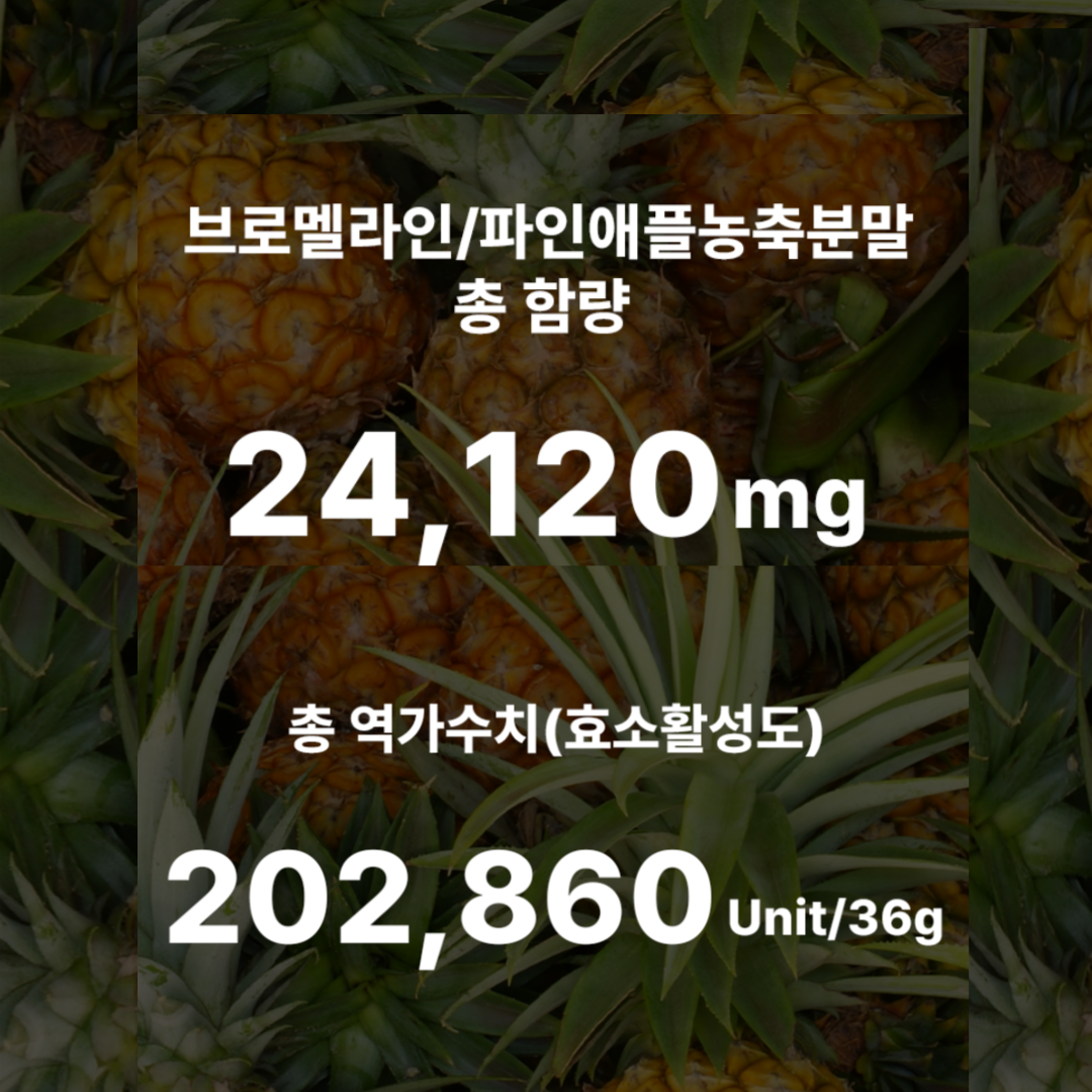 브로멜라인 퀘르세틴 파인애플 파파인 케르세틴 아이 60정 3통 - 상세 이미지 5