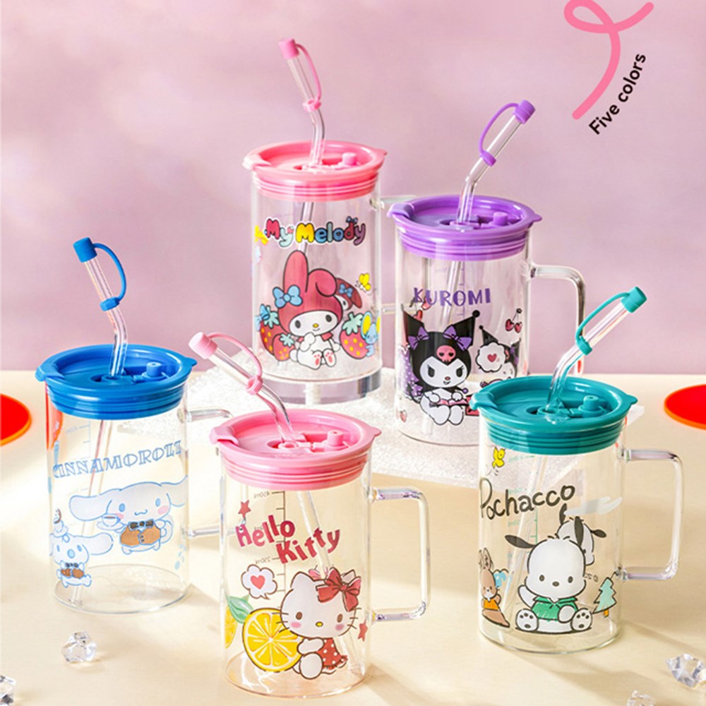 포차코 머그 뚜껑 컵 유리 700ml 산리오 굿즈 - 상세 이미지 2