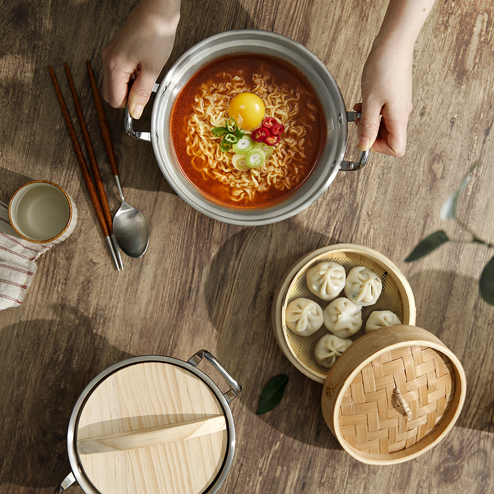 스텐 대나무 찜기 만두 감자 고구마 생선 소형 찜 가정용 - 상세 이미지 2