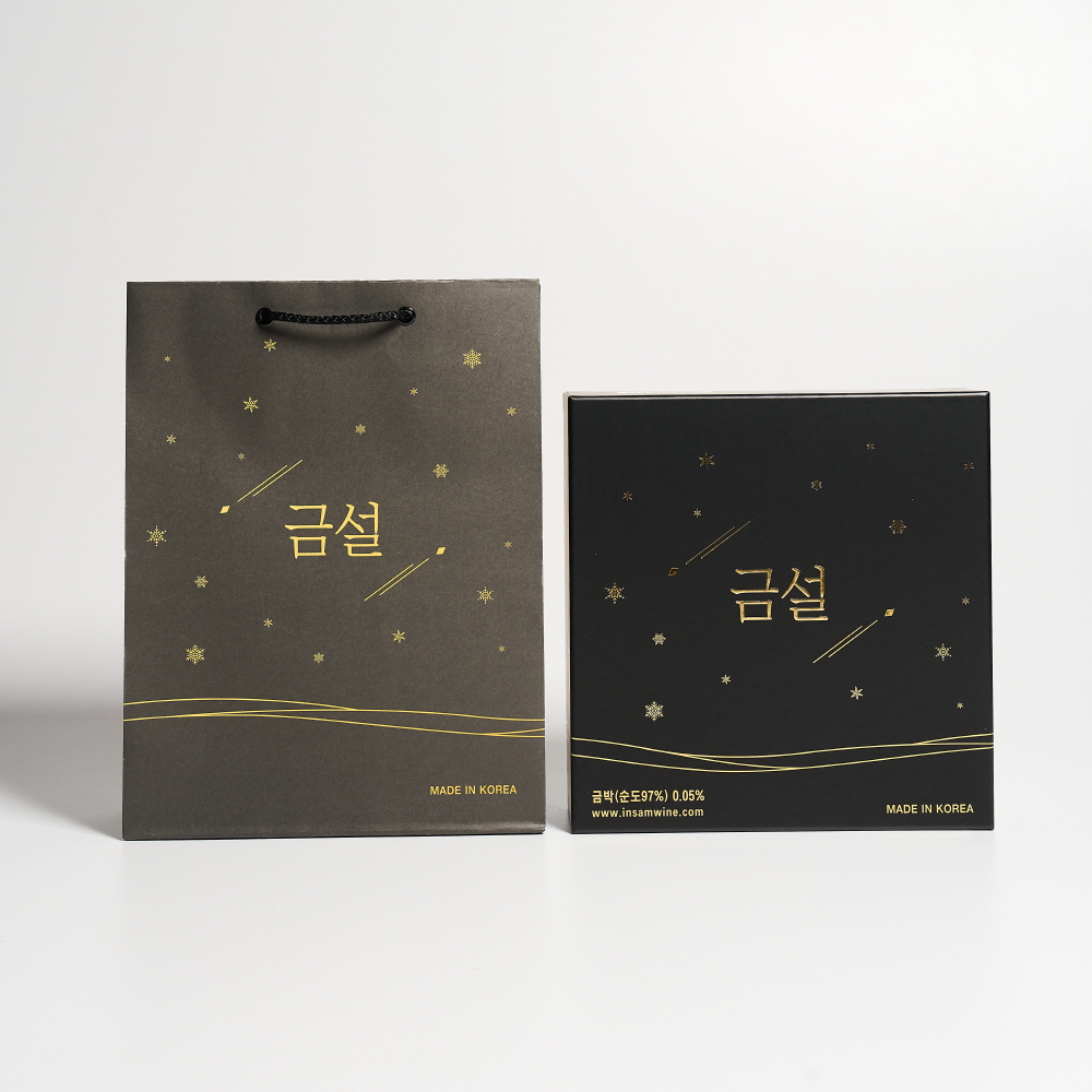 금설 35도 선물세트 375ml, 80ml 미니어쳐 (잔 2개 포함) - 상세 이미지 5