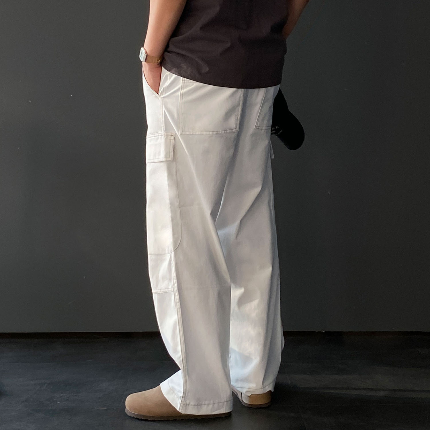 남자와이드팬츠 남자카고바지 카펜터팬츠 - 상세 이미지 2